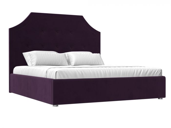 120711 Интерьерная кровать Кантри 200 | Велюр | Фиолетовый