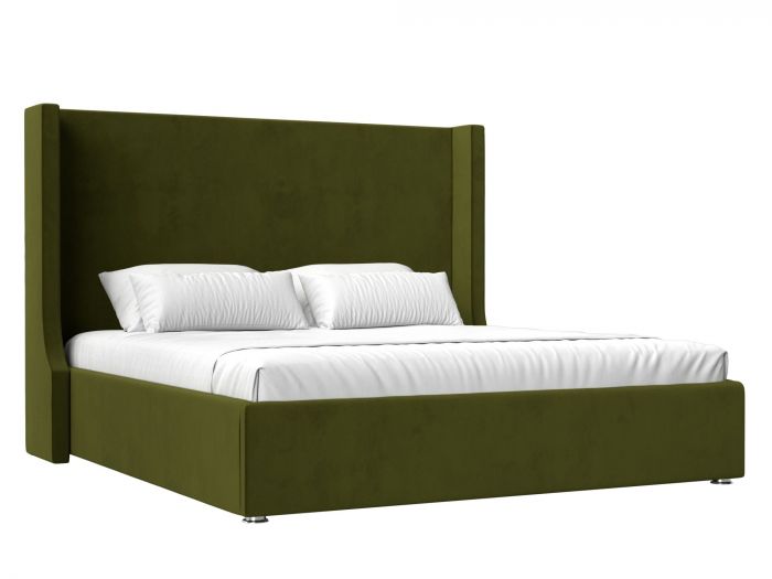 120731 Интерьерная кровать Ларго 180 | Микровельвет | Зеленый