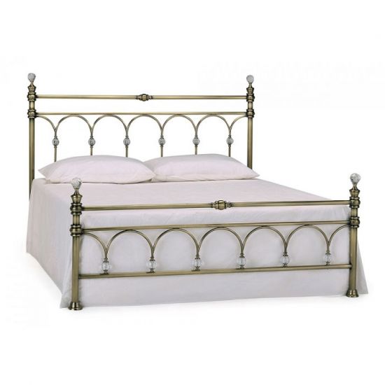 Кровать металлическая WINDSOR 140*200 см (Double bed), Античная медь (Antique Brass)