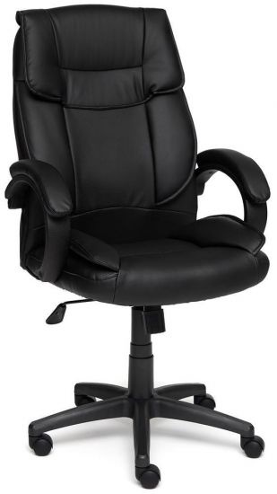 Кресло OREON кож-зам, черный-черный перфорированный, 36-6-36-6-06