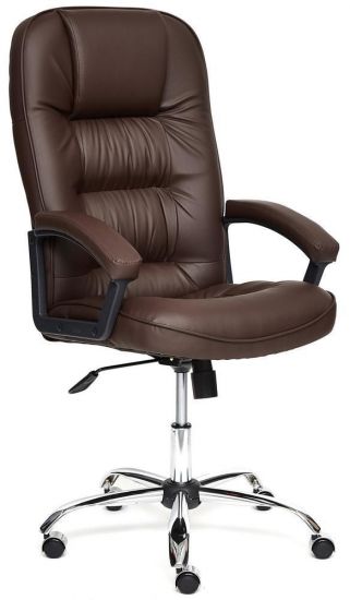 Кресло СН9944 Хром, кож-зам, коричневый, 36-36