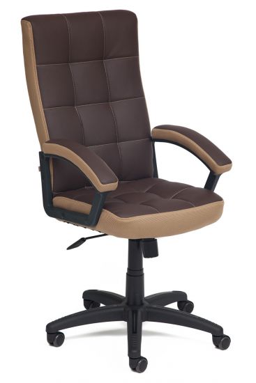 Кресло TRENDY кож-зам-ткань, коричневый-бронзовый, 36-36-21
