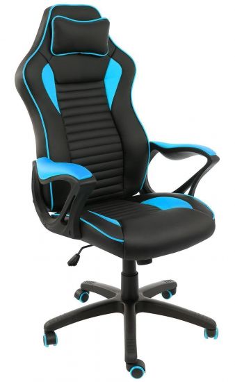1875 Компьютерное кресло Leon голубое - черное