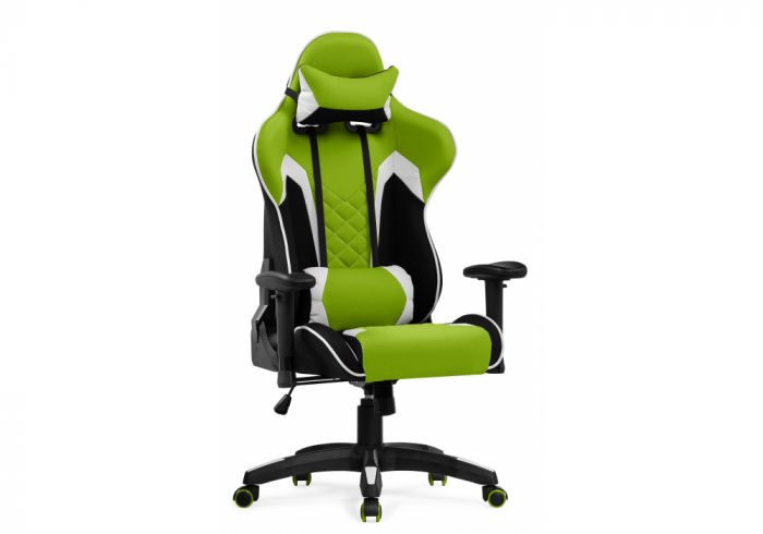 1858 Компьютерное кресло Prime черное - зеленое