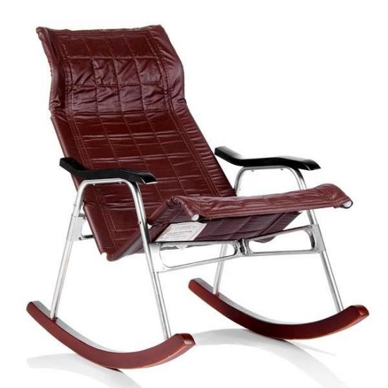 Кресло-качалка складная "Белтех", к-з коричневый