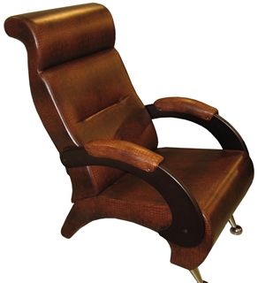 Кресло для отдыха, мод.9-Д (Antik Крокодил-Венге) Коричневый