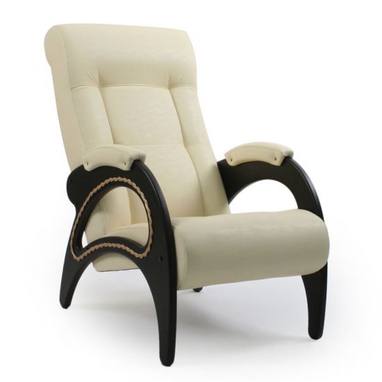 Кресло для отдыха модель 41 (Polaris Beige-Венге c лозой)