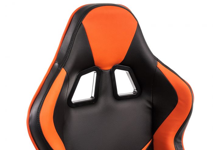 Компьютерное кресло Racer черное - оранжевое
