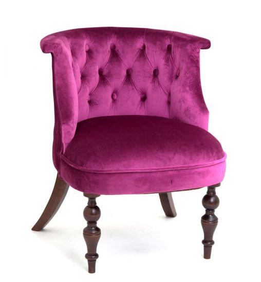 Кресло Бархат (темный тон - 26 - темно-розовый)